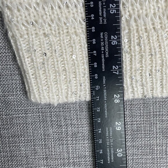 Cashmere Wool Sweater Womens XXS Oversized Alpaca Sequin Nordstrom Signature New - Picture 9 of 12